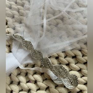 Bridal/bachelorette beaded headband veil